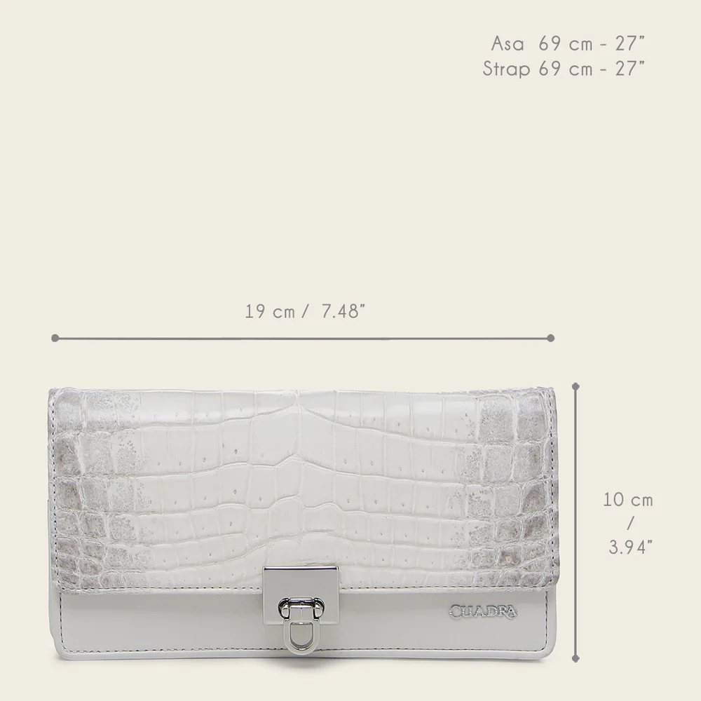 White exotic cayman wallet