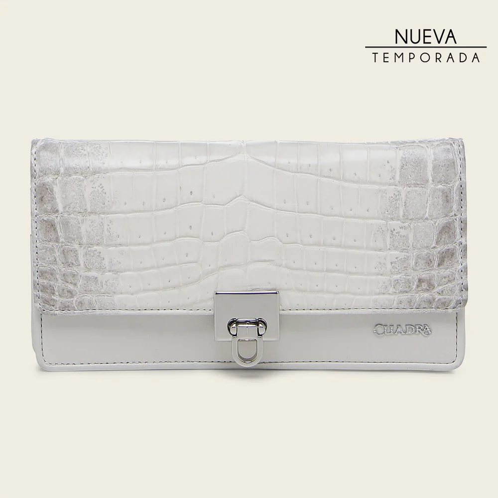 White exotic cayman wallet