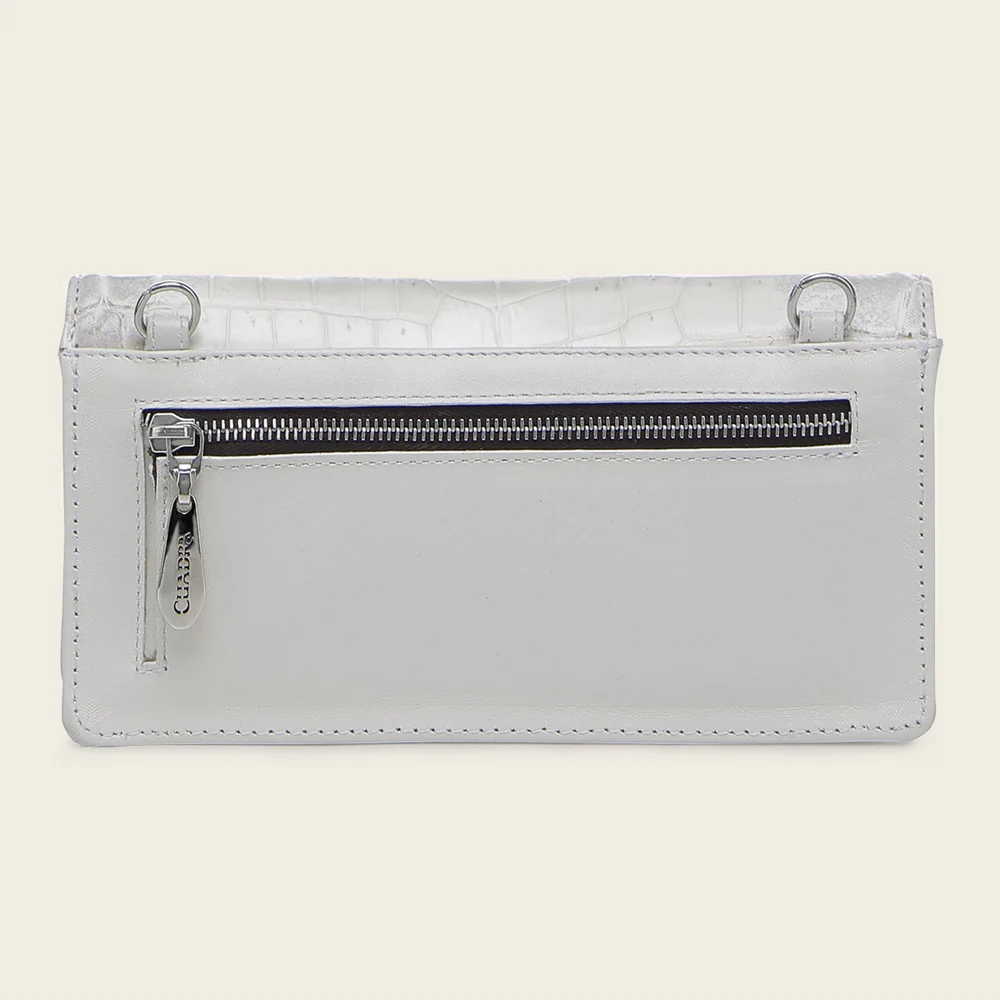 White exotic cayman wallet