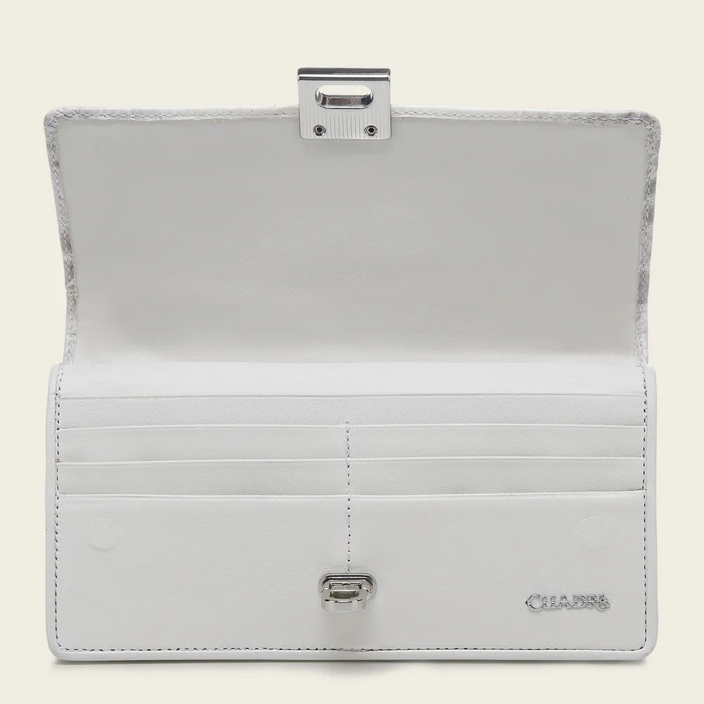 White exotic cayman wallet