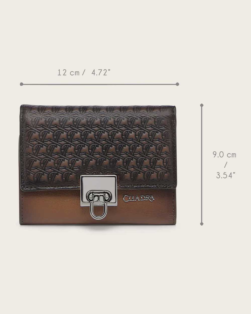 Brown engraved trifold wallet 18 Brown engraved trifold wallet