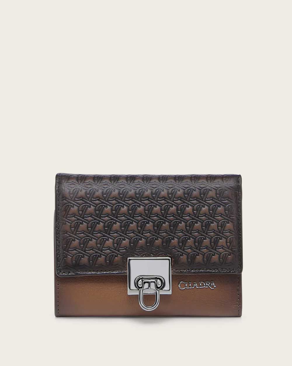 Brown engraved trifold wallet 4 Brown engraved trifold wallet