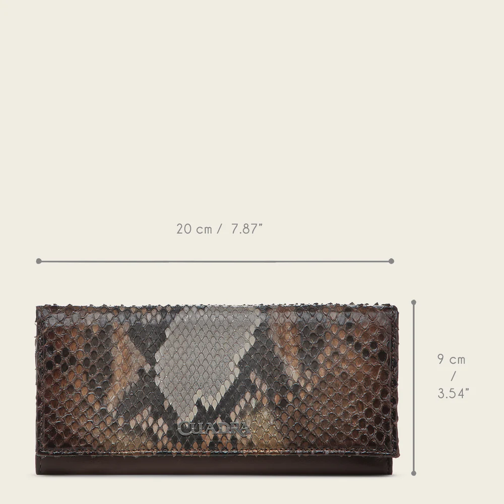 Honey python trifold wallet