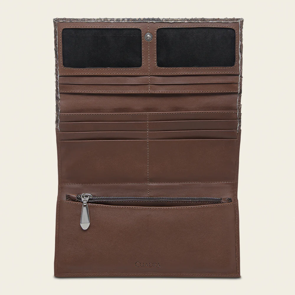 Honey python trifold wallet