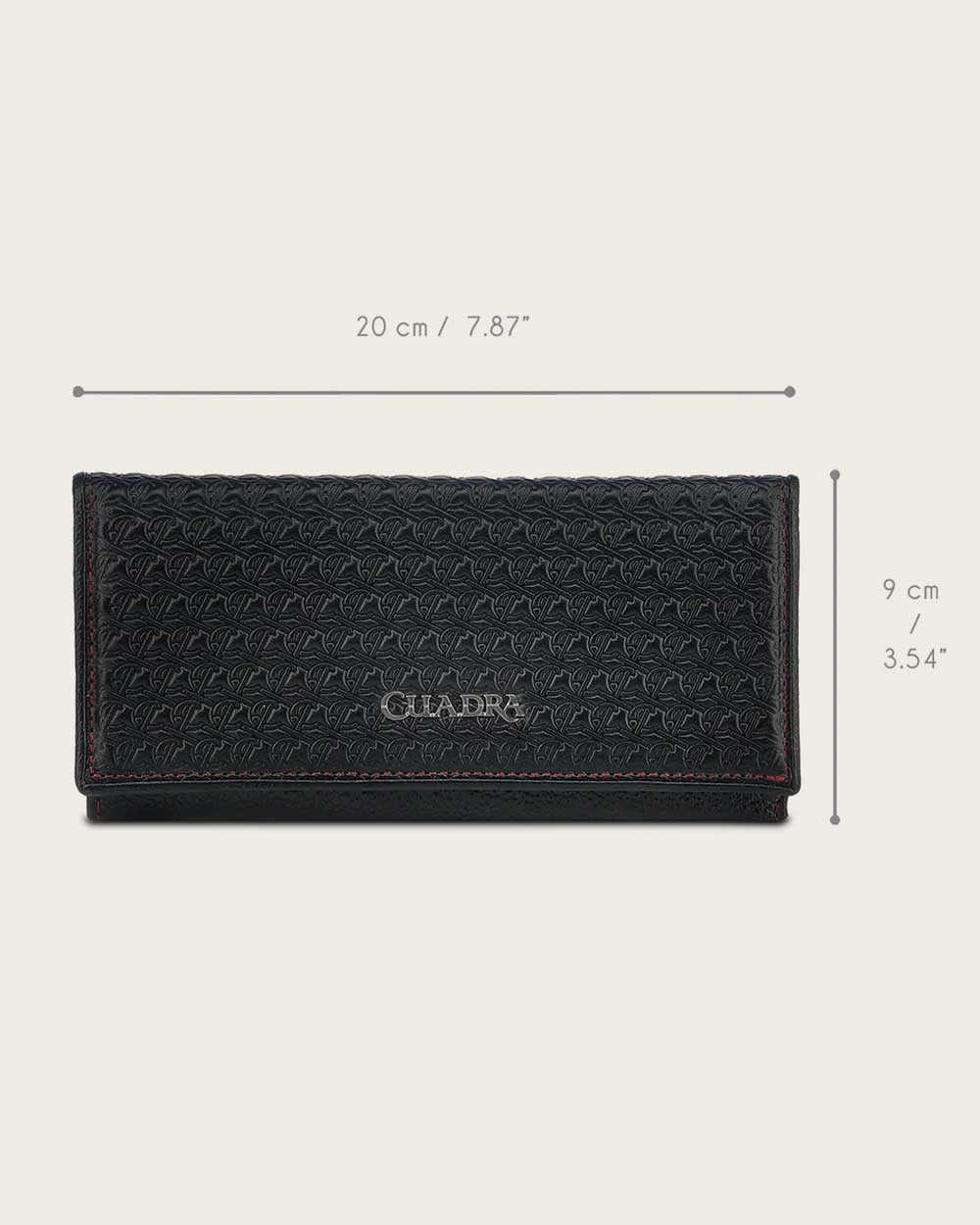 Black engraved bovine trifold wallet 14 Black engraved bovine trifold wallet