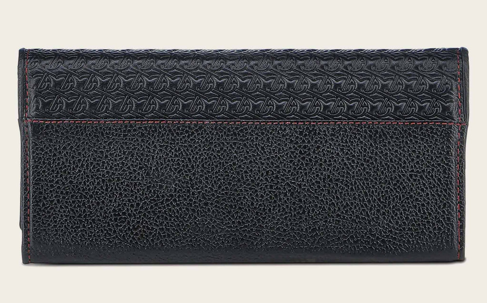 Black engraved bovine trifold wallet 7 Black engraved bovine trifold wallet