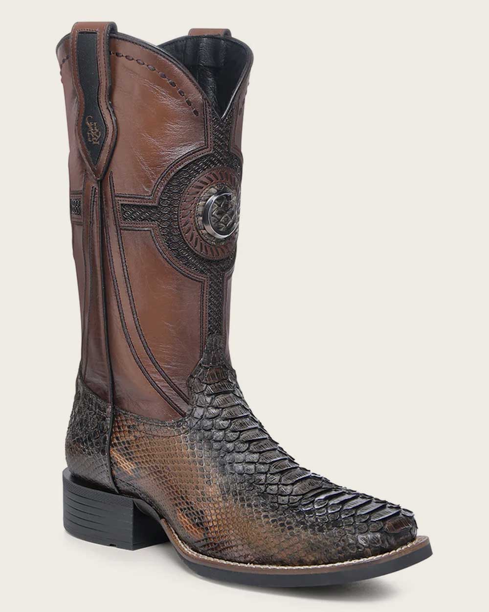 Western rodeo honey python boot