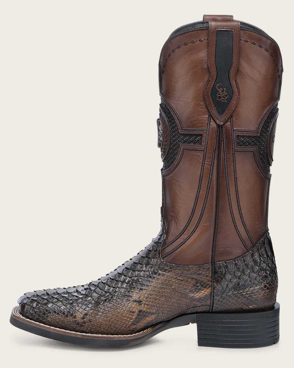 Western rodeo honey python boot
