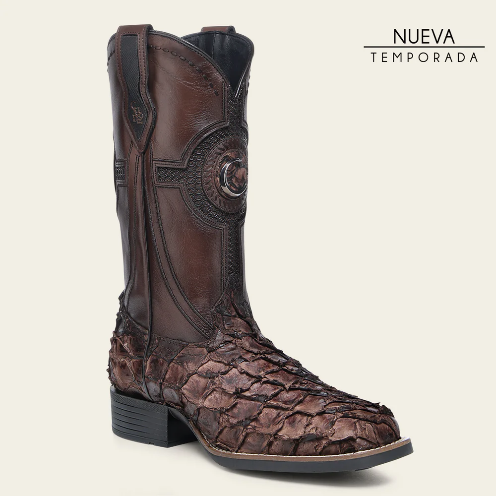 Luxury Honey Rodeo Boot in Genuine Poisson and Bovine Leather 13 Luxury Honey Rodeo Boot in Genuine Poisson and Bovine Leather