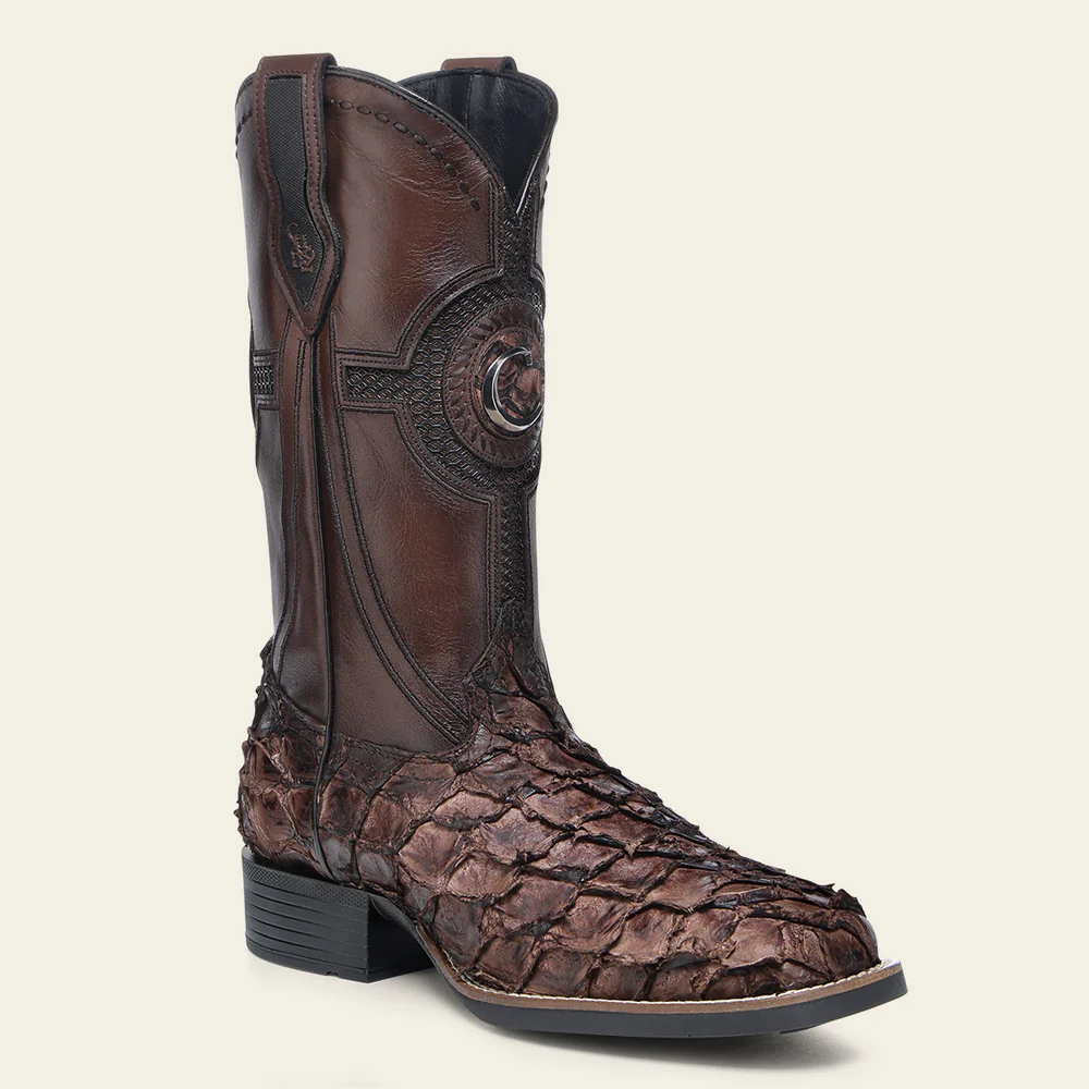 Luxury Honey Rodeo Boot in Genuine Poisson and Bovine Leather 4 Luxury Honey Rodeo Boot in Genuine Poisson and Bovine Leather