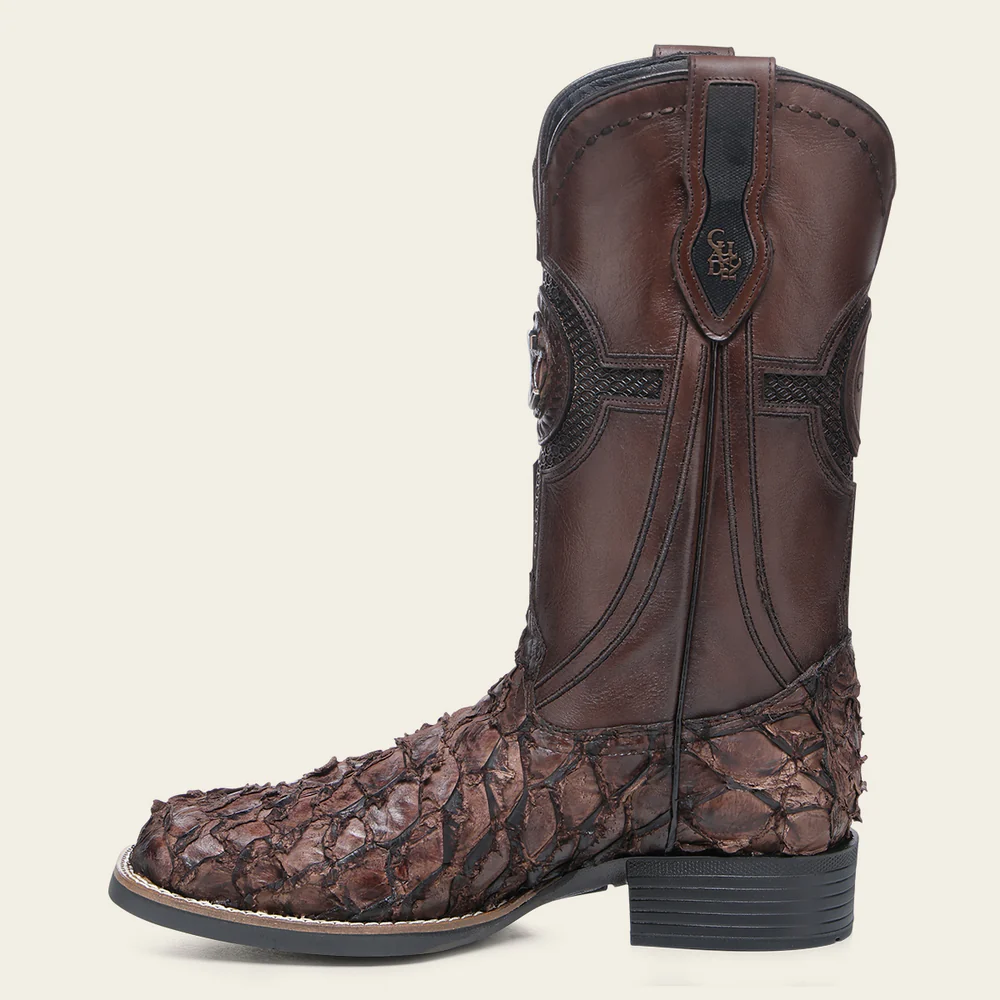 Luxury Honey Rodeo Boot in Genuine Poisson and Bovine Leather 6 Luxury Honey Rodeo Boot in Genuine Poisson and Bovine Leather