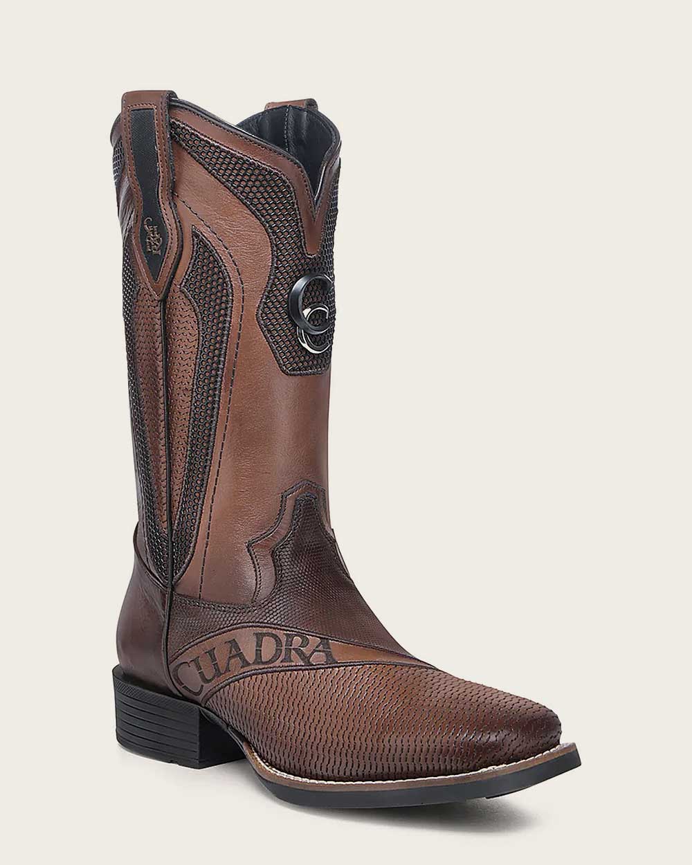 Western rodeo honey brown bovine boot