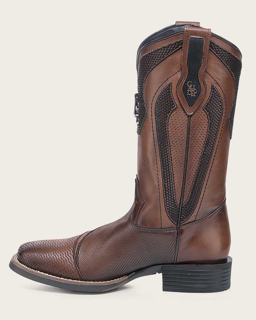 Western rodeo honey brown bovine boot