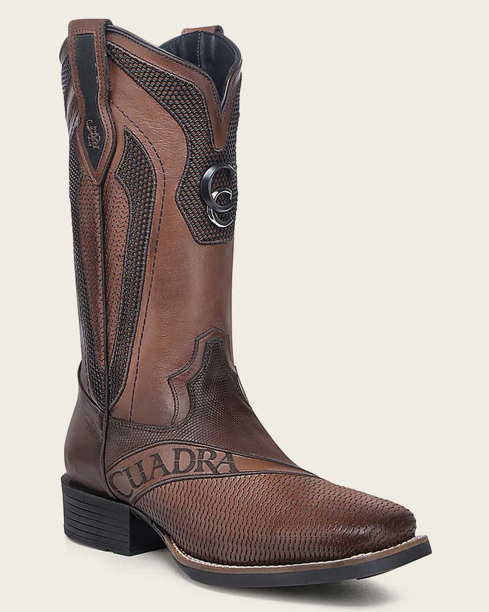 Western rodeo honey brown bovine boot