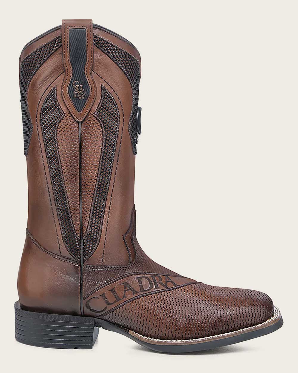 Western rodeo honey brown bovine boot