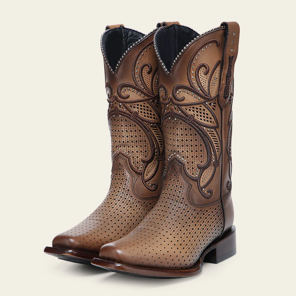 Western Rodeo Light Brown Bovine Boot
