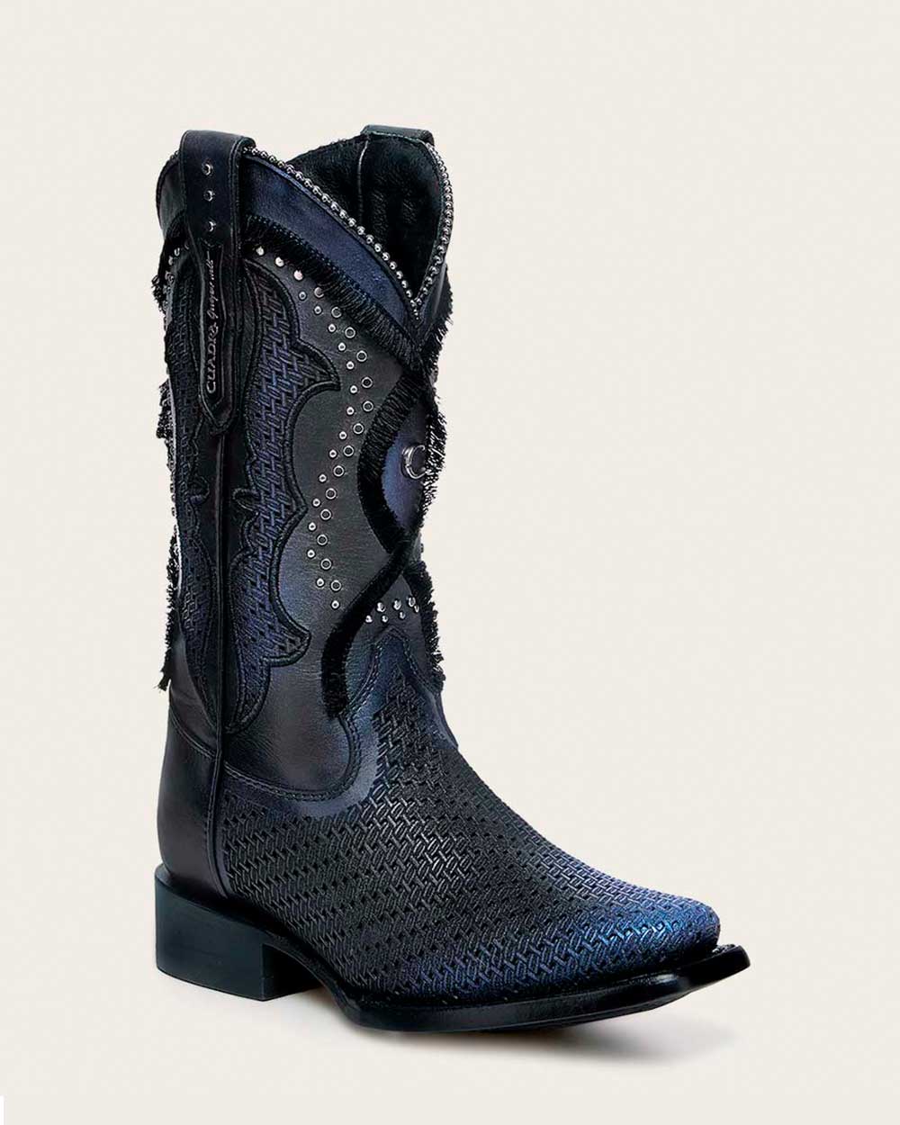 Western Rodeo Black and Blue Bovine Boot 12 Western Rodeo Black and Blue Bovine Boot