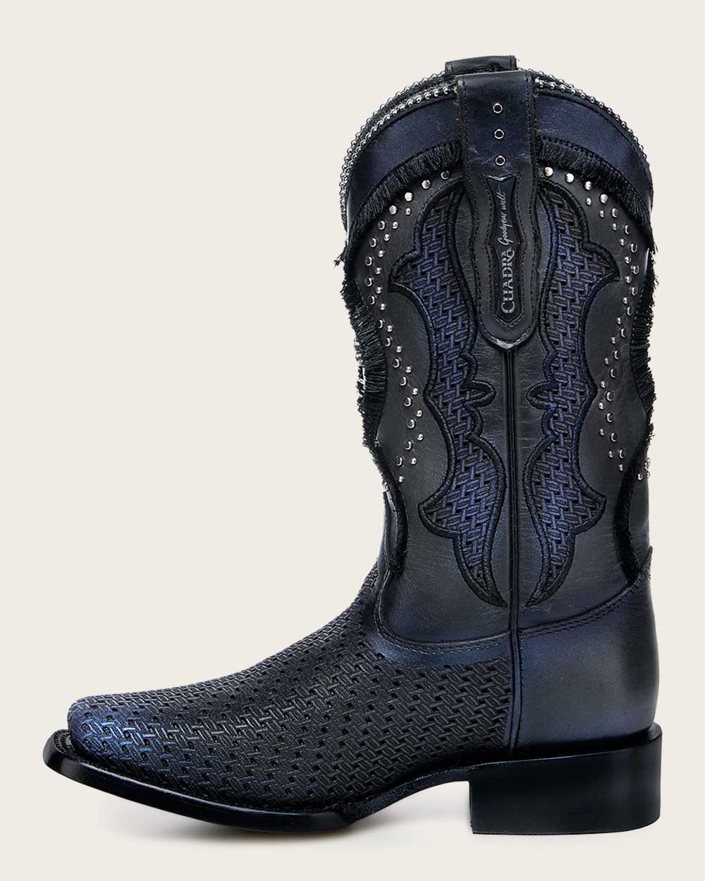 Western Rodeo Black and Blue Bovine Boot 5 Western Rodeo Black and Blue Bovine Boot