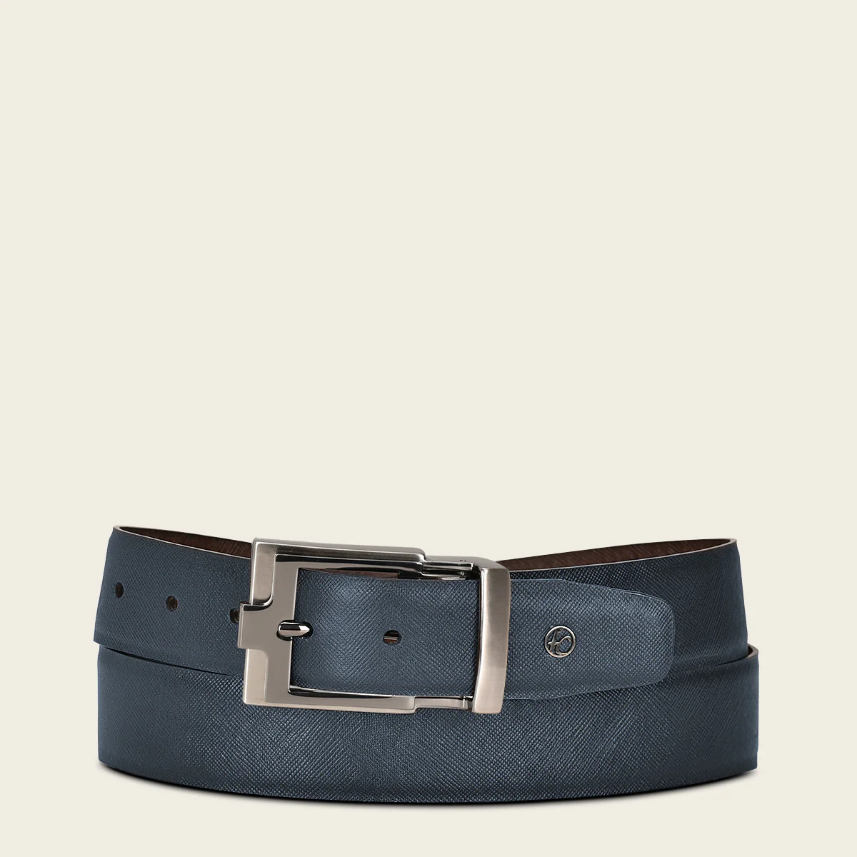 Cuadra Blue Formal Leather Belt for Men in Genuine Bovine Leather