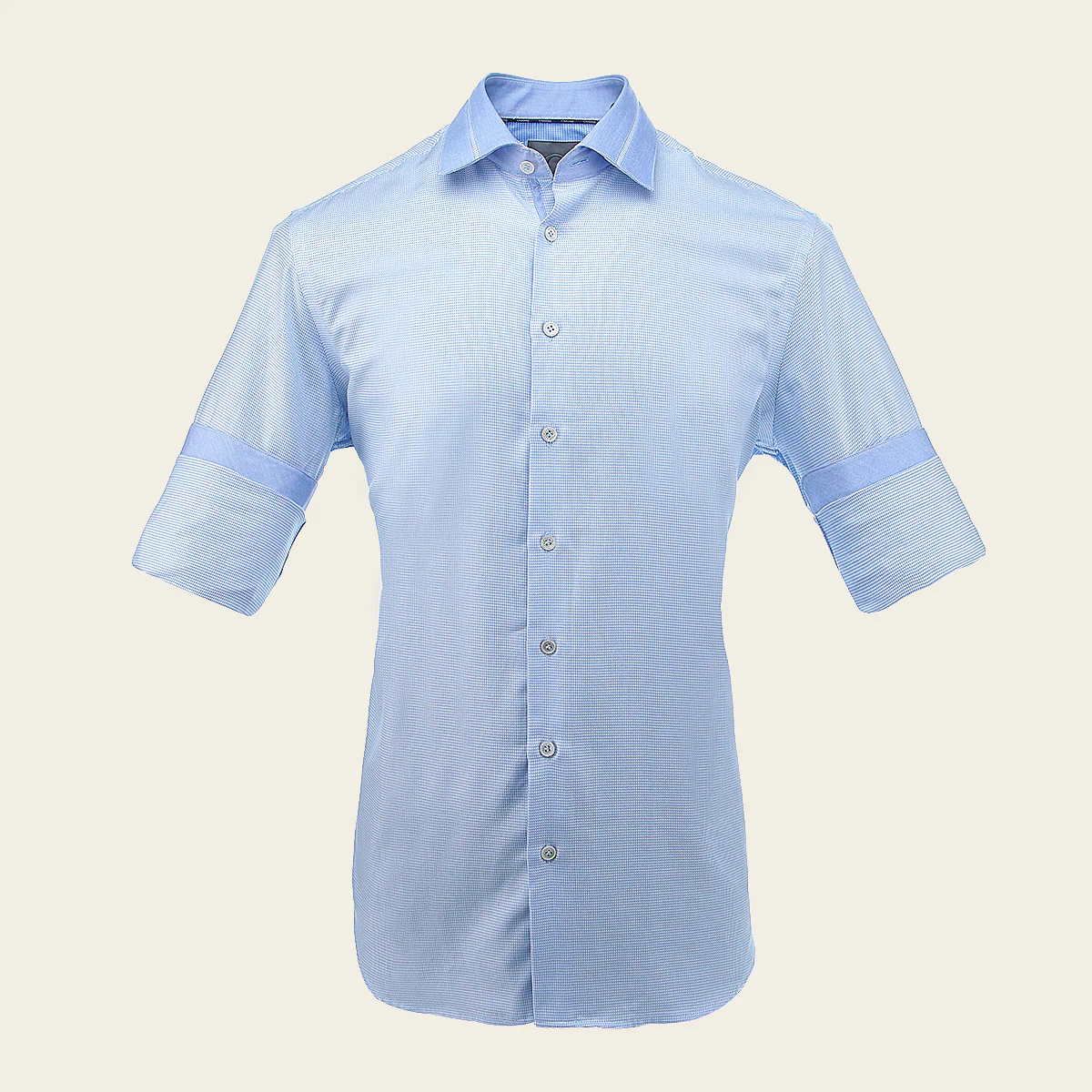 Cuadra Elegant Men’s Premium Cotton Solid Blue Shirt
