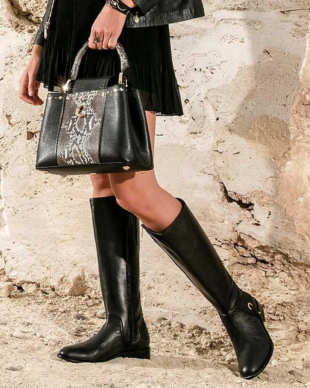 Riding style black deer boot 3 Riding style black deer boot