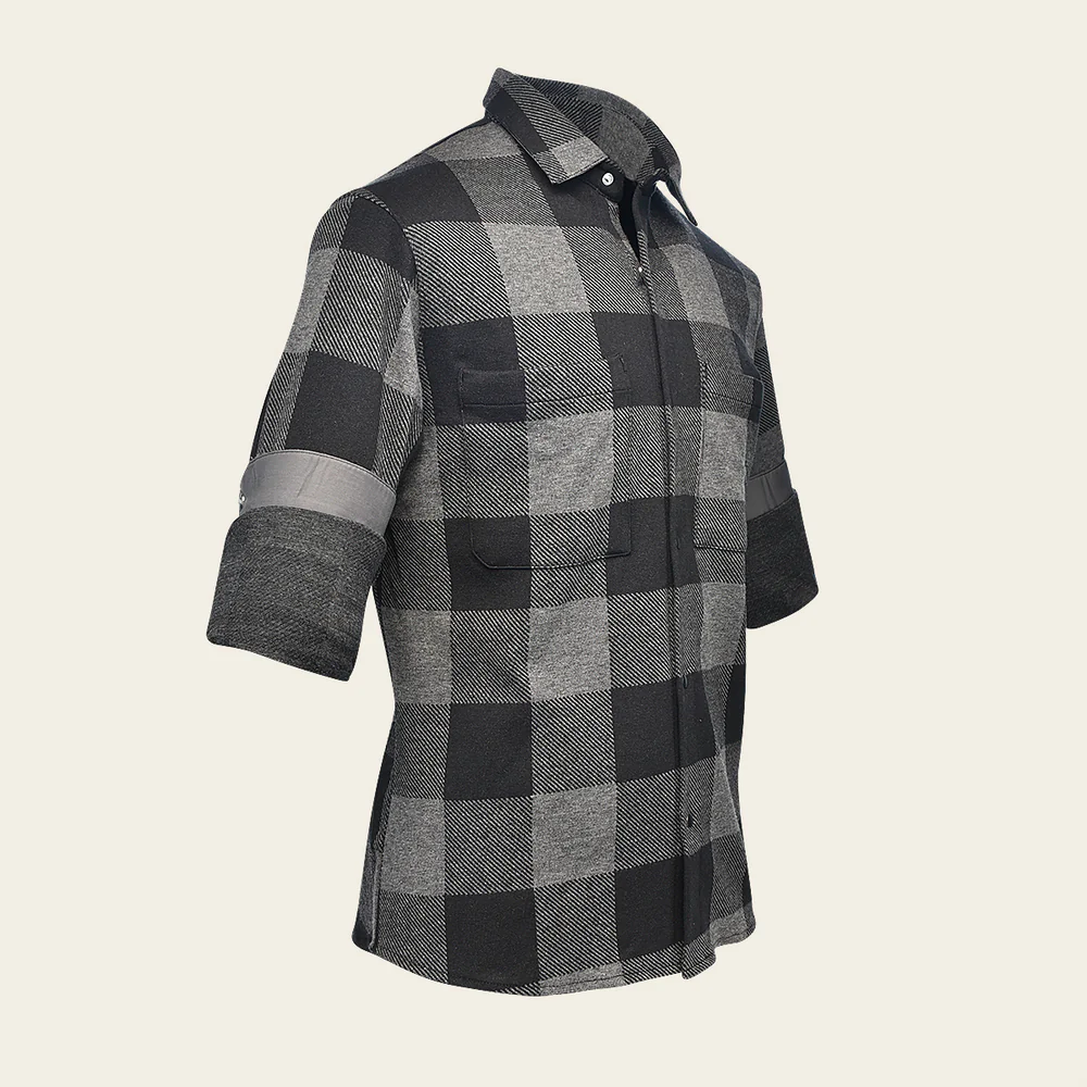 Cuadra Men’s Black Checkered Casual Long Sleeve Shirt in Cotton Tencel Lycra 10 Cuadra Men’s Black Checkered Casual Long Sleeve Shirt in Cotton Tencel Lycra