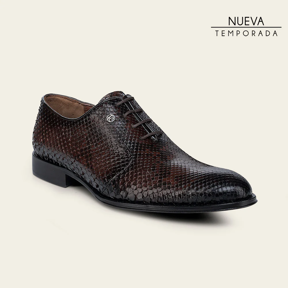 Brown formal full exotic shoe