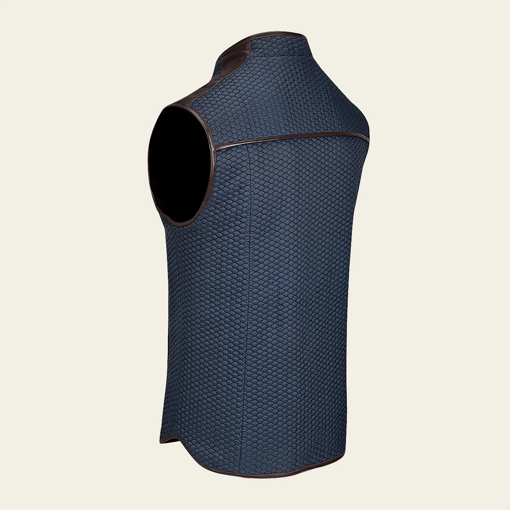 Luxury Brown Reversible Lambskin Leather Vest for Men