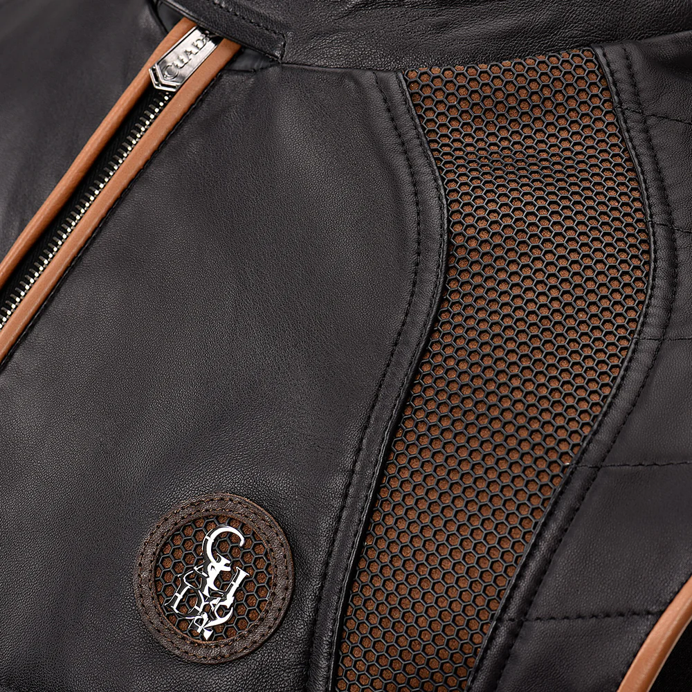 Cuadra Black Lambskin Leather Vest for Men