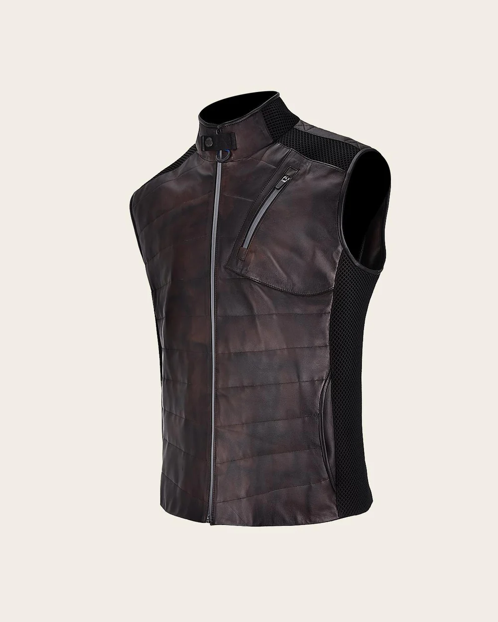 Cuadra Brown Casual Fashion Lambskin Leather Vest 4 Cuadra Brown Casual Fashion Lambskin Leather Vest