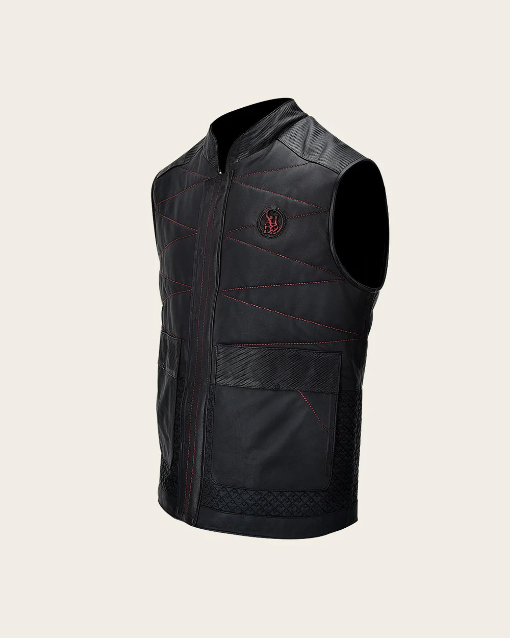 Luxury Black Men’s Lambskin Leather Vest