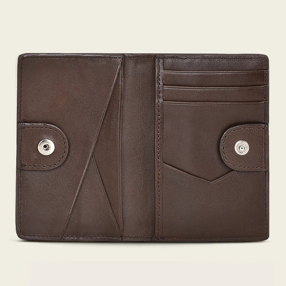 Almond Deerskin Leather Card Holder