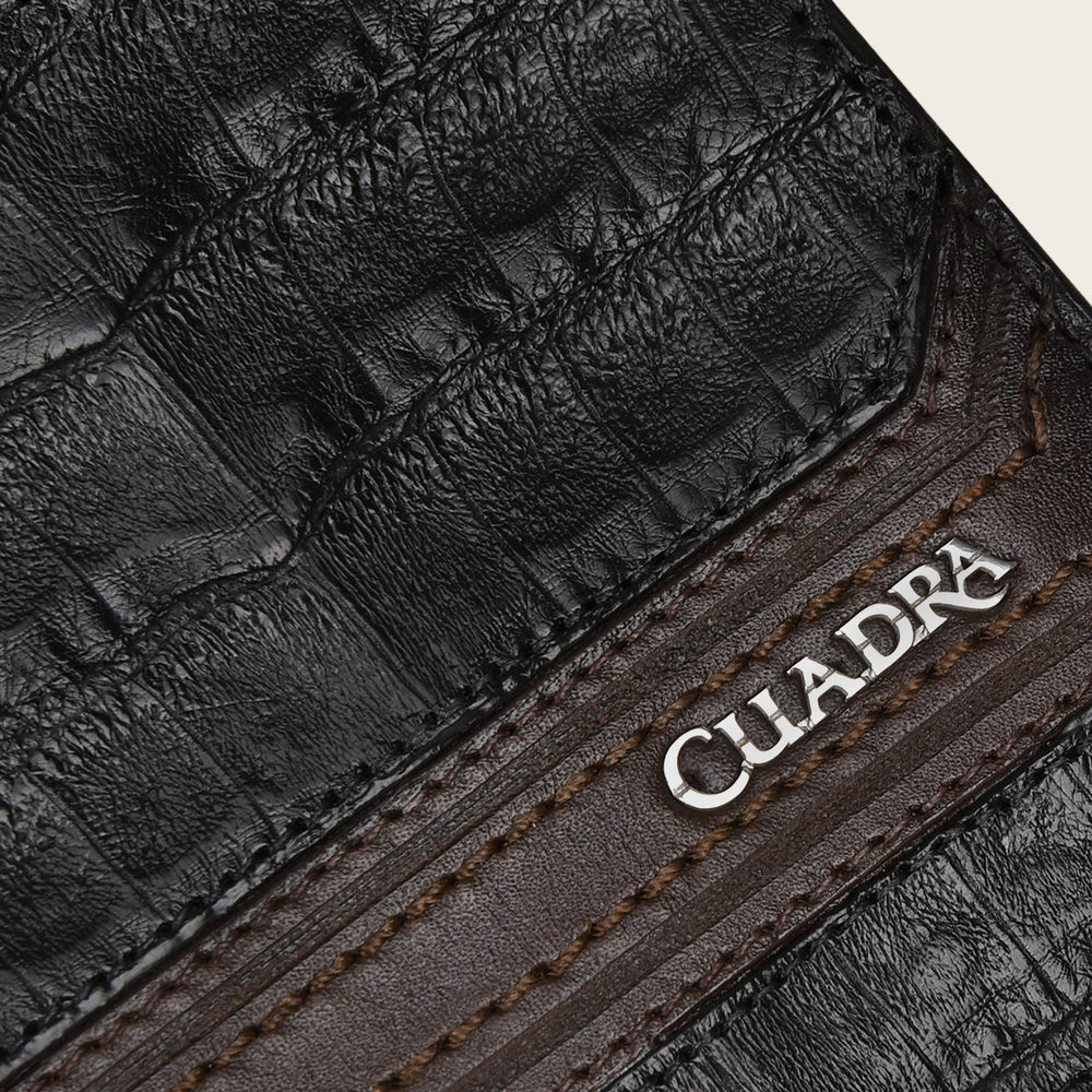 Men’s Genuine Fuscus Black Leather Bifold Wallet with Detachable Card Holder 3 Men’s Genuine Fuscus Black Leather Bifold Wallet with Detachable Card Holder