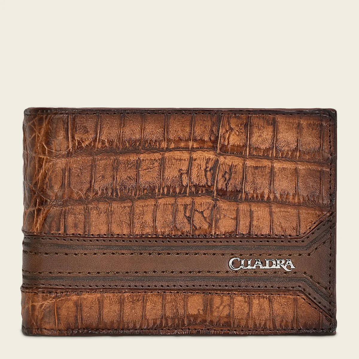 Bifold Honey Wallet in Genuine Fuscus with Card Holder