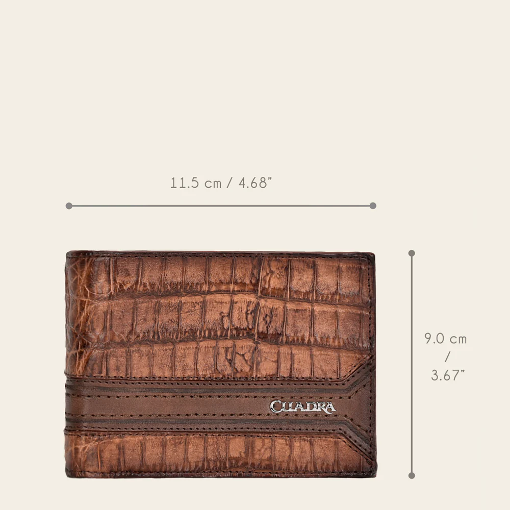 Bifold Honey Wallet in Genuine Fuscus with Card Holder 16 Bifold Honey Wallet in Genuine Fuscus with Card Holder