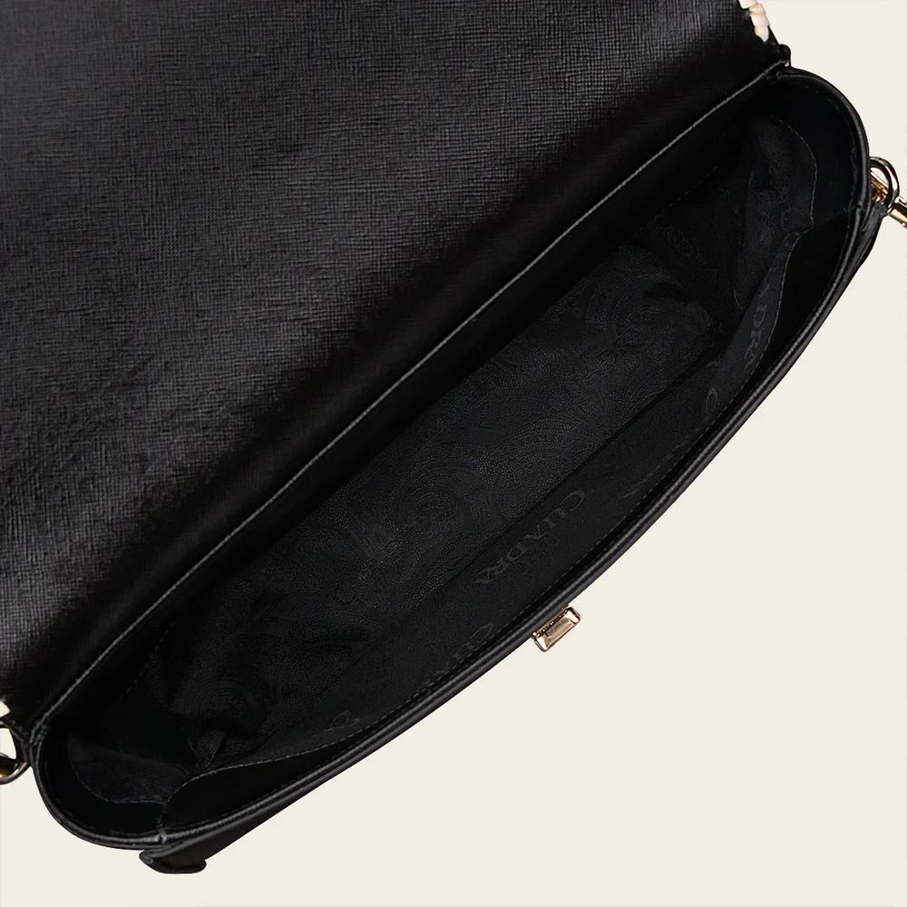 Elegant Women’s Black Python Leather Luxury Handbag 7 Elegant Women’s Black Python Leather Luxury Handbag