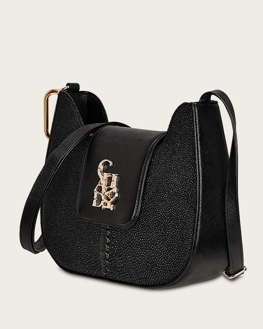 Luxury Black Stingray Leather Shoulder Bag for Women 13 Luxury Black Stingray Leather Shoulder Bag for Women