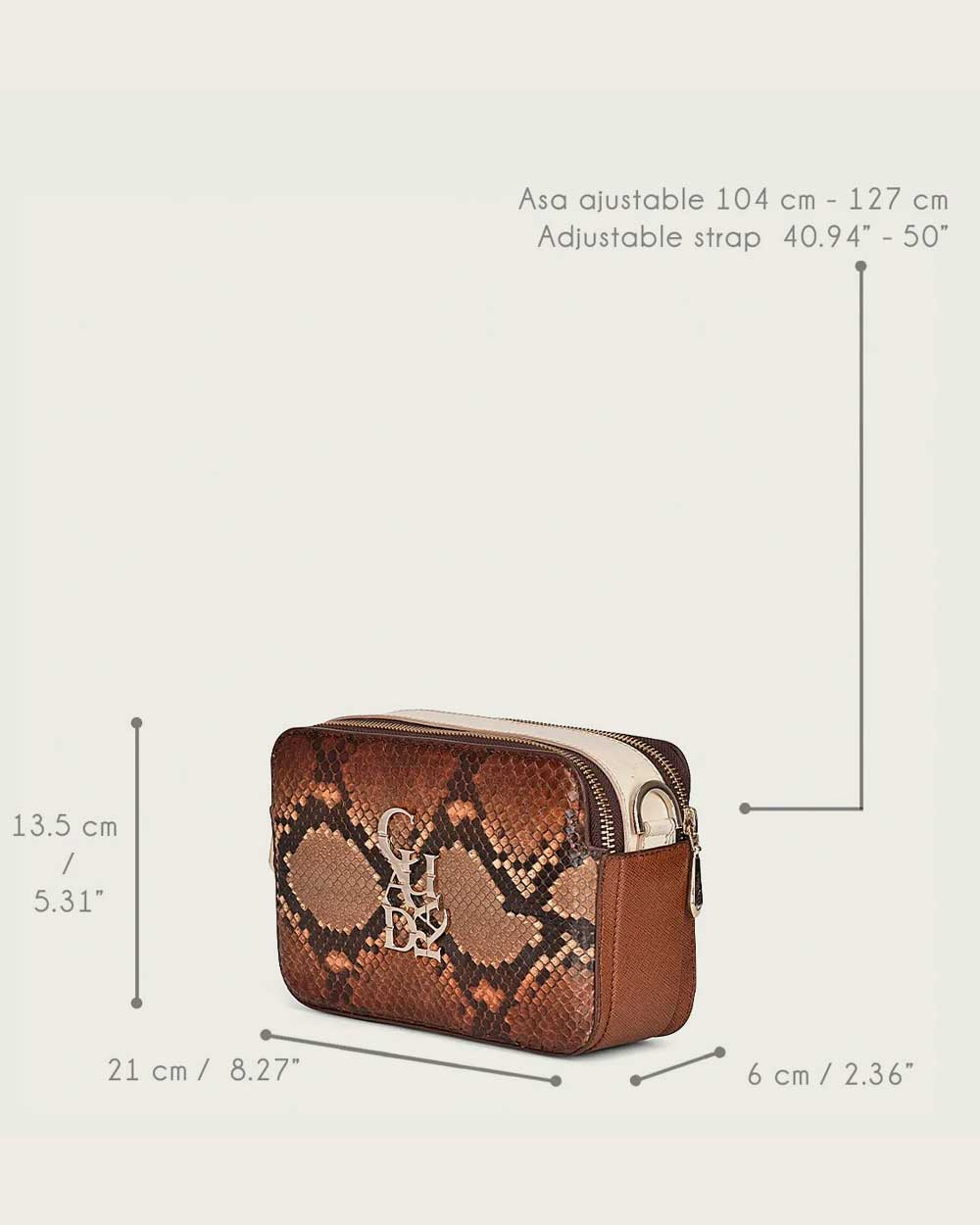 Honey Python Fashion Handbag