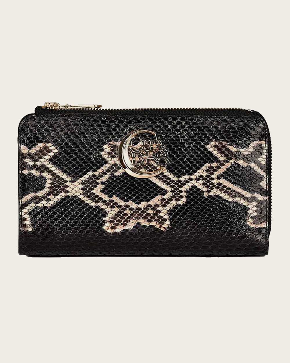 Black Genuine Python Leather Wallet