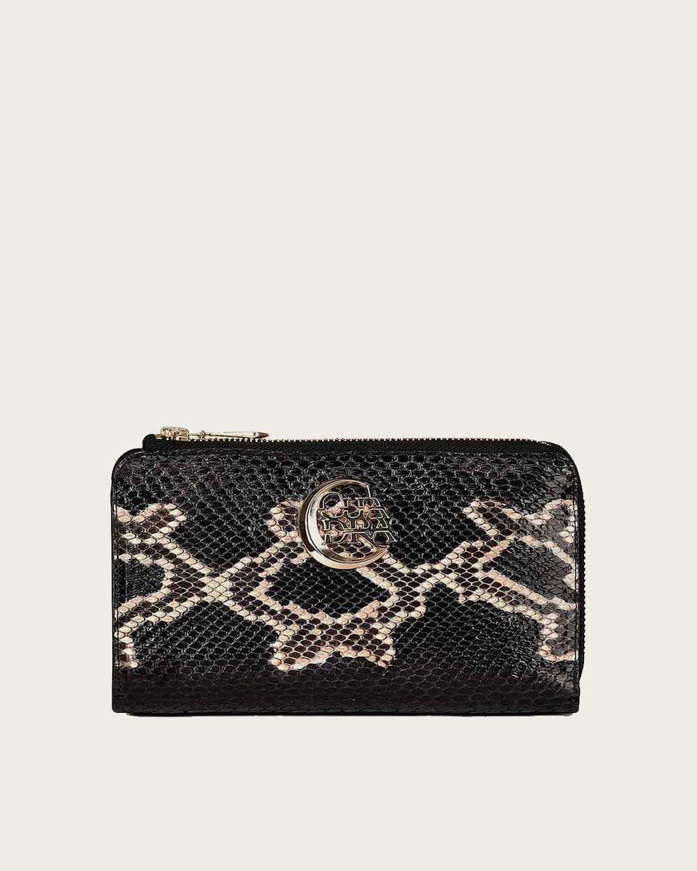Black Genuine Python Leather Wallet