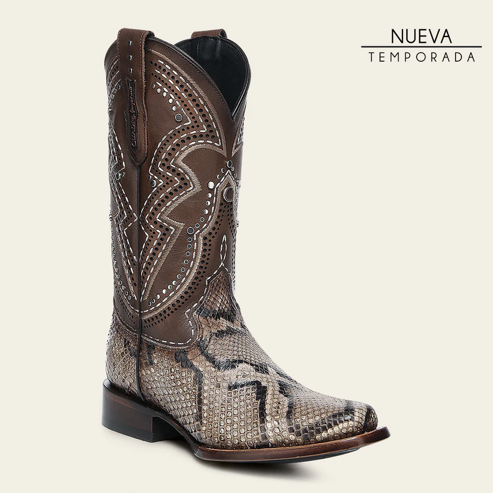 Western Rodeo Light Brown Python Boot