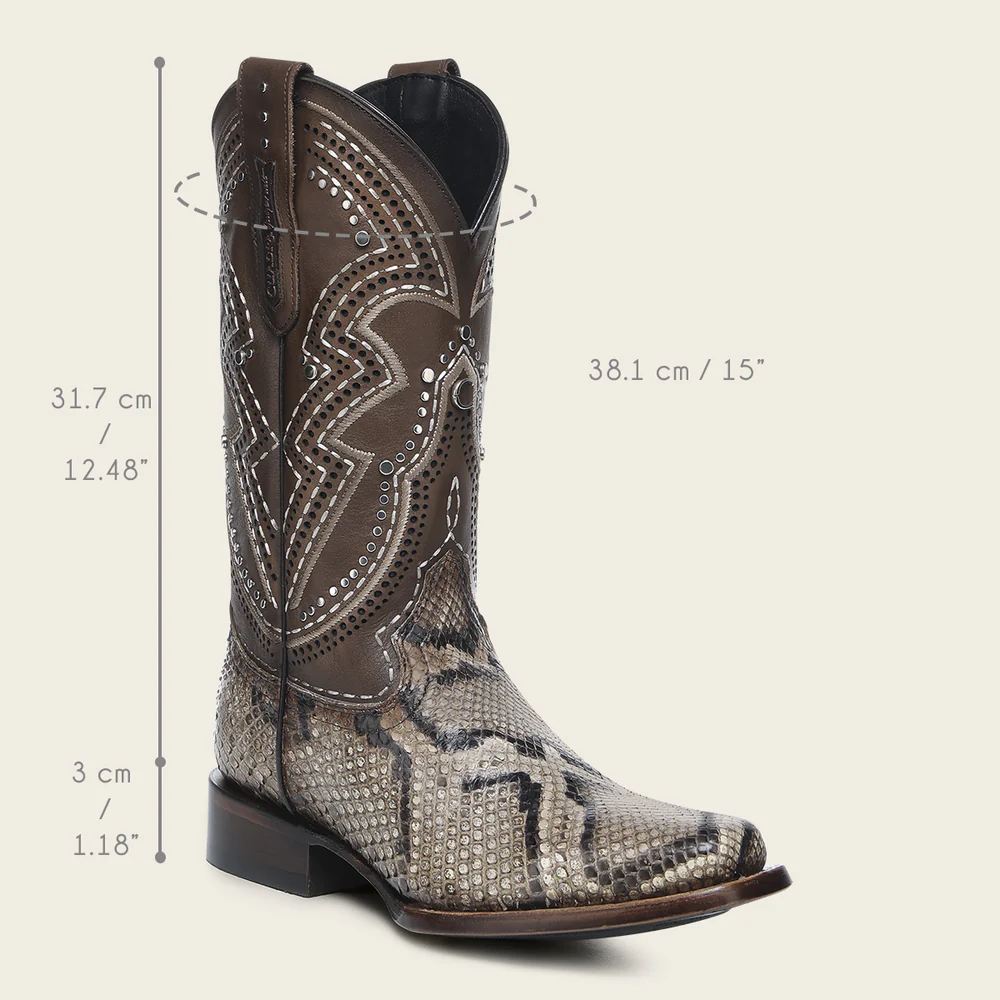 Western Rodeo Light Brown Python Boot