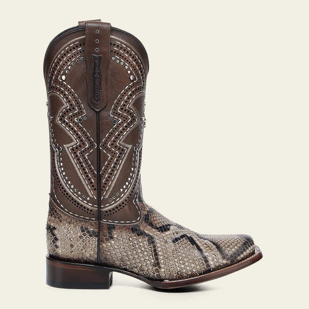 Western Rodeo Light Brown Python Boot