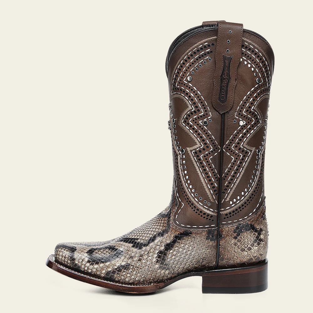 Western Rodeo Light Brown Python Boot