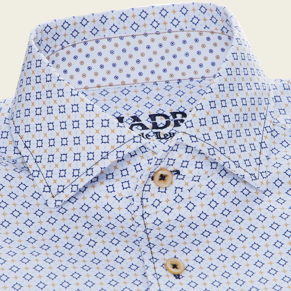 Cuadra Men’s Premium Cotton Shirt with Geometric Contrast Print 8 Cuadra Men’s Premium Cotton Shirt with Geometric Contrast Print