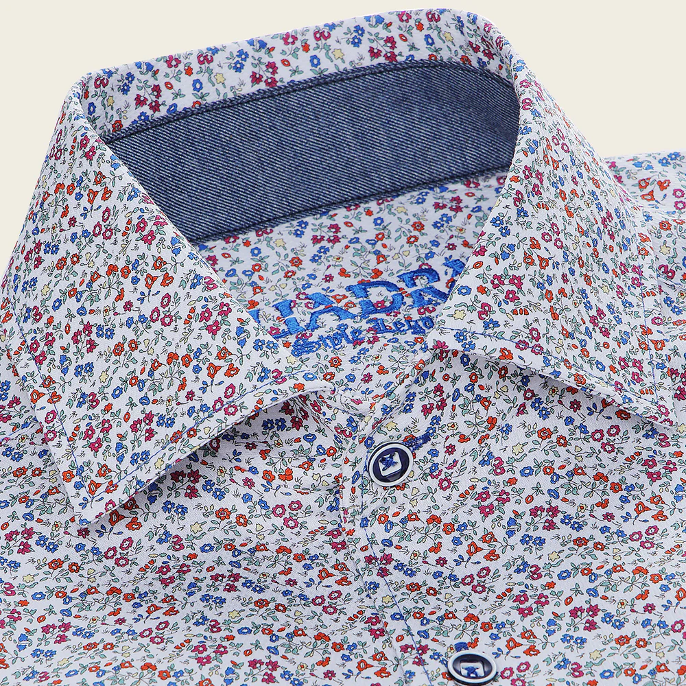 Cuadra Men’s Long Sleeve Organic Print Cotton Shirt 7 Cuadra Men’s Long Sleeve Organic Print Cotton Shirt