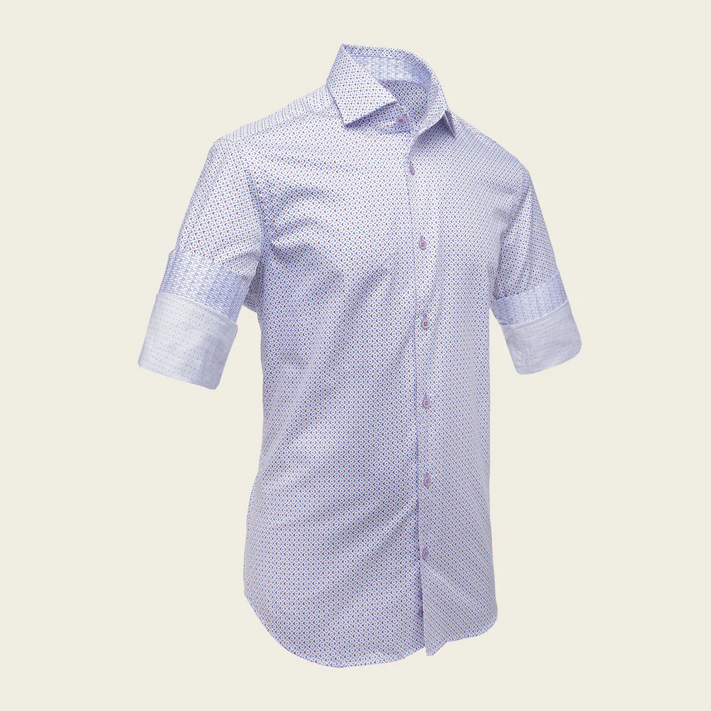 Cuadra Men’s Premium Organic Motif Button-Down Shirt in Cotton