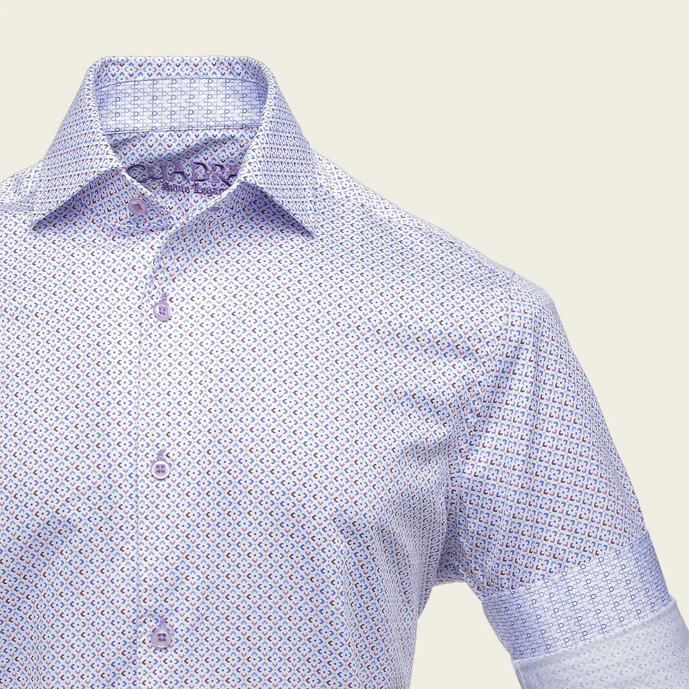 Cuadra Men’s Premium Organic Motif Button-Down Shirt in Cotton