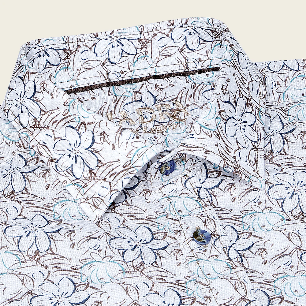 Cuadra Men’s Floral Print Shirt in Blue & Multicolor 3 Cuadra Men’s Floral Print Shirt in Blue & Multicolor