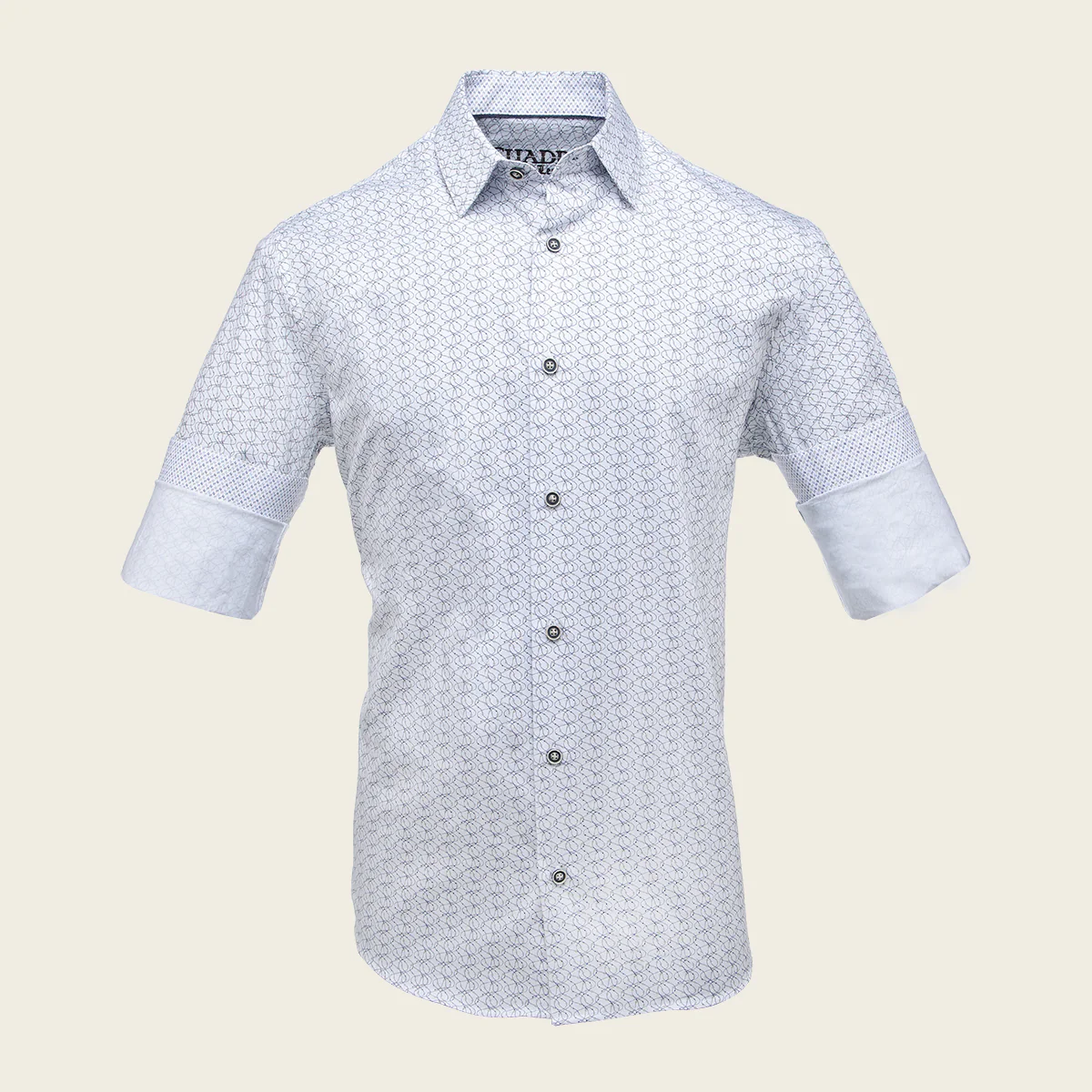 Cuadra Men’s Premium Organic Motif Shirt in Blue